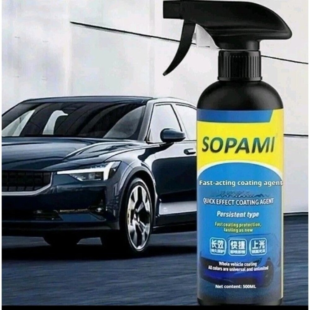 Sopami Car Coating Spray 500ml Quick Effect Nano Ceramic Coating Wax High Shine